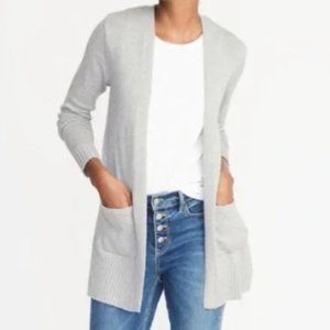 Old Navy Long-Line Open-Front Sweater - Gray